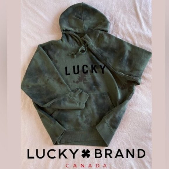 Lucky Brand Mens Hoodie Limited Edition Camo Green - Picture 2 of 15
